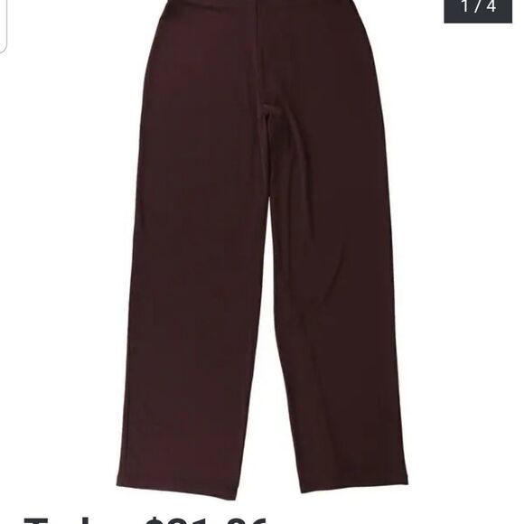 Alfani Women's Burgundy Knit Wide Leg Pants - Picture 1 of 7